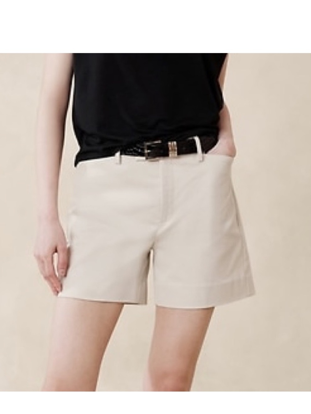 Banana Republic NWT Flat Front Chino Khaki Trouser Shorts Size 18